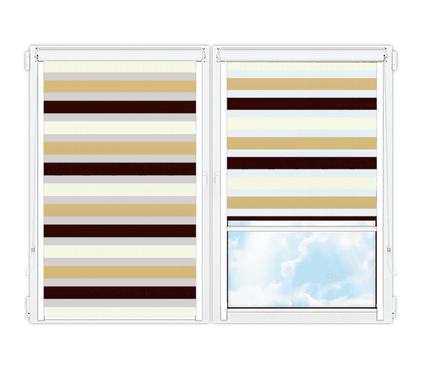 Рулонные кассетные шторы День Ночь Салерно-2001 цена. Купить в «Мастерская Жалюзи»