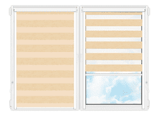 Рулонные кассетные шторы День Ночь Бергамо-202 цена. Купить в «Мастерская Жалюзи»