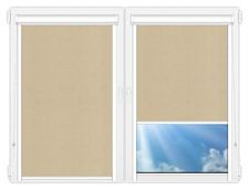 Кассетные рулонные шторы UNI Калипсо-темно-бежевый цена. Купить в «Мастерская Жалюзи»