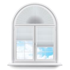 Плиссе арочные (шторы, жалюзи) шайн белый