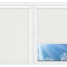 Рулонные шторы UNI Металлик-белый